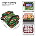 thumbnail image 3 of Christmas Double Layered Insulated Refrigerated Lunch Bag with Two Compartments, Large Capacity, Handheld - 7.1x11.4x16.1 Inches, 3 of 6