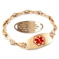 thumbnail image 1 of MedicEngraved Rose Gold Stainless Steel Custom Medical Alert Bracelet - 6mm Infinity Link, 1 of 7