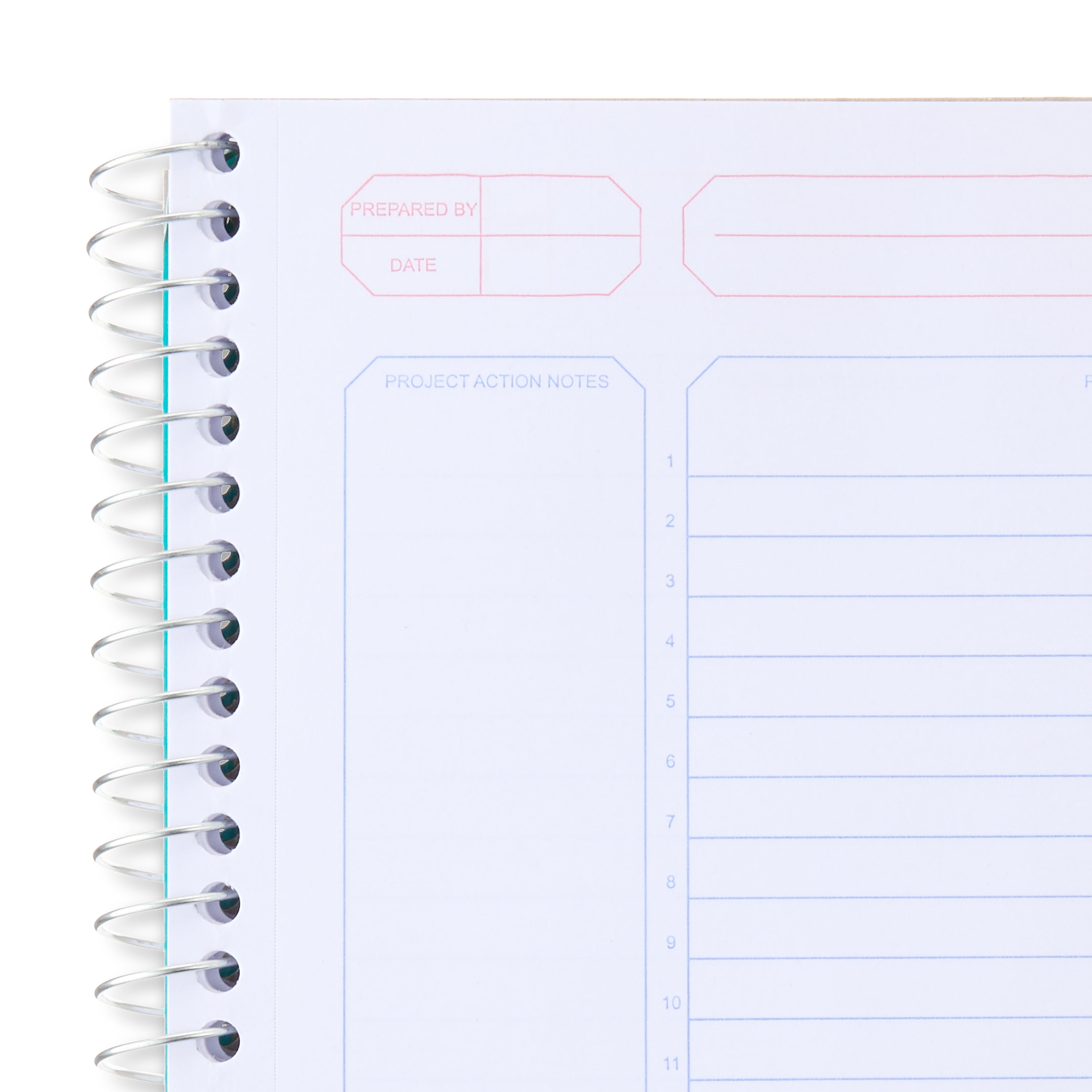 Pen+Gear Project Planner with Numbered Lines, White, 9.5" x 7.25", 100 Sheets