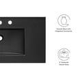 thumbnail image 4 of Pemberly Row Modern 36" Bathroom Sink in Black With Rectangular Basin, 4 of 5