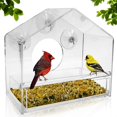thumbnail image 3 of Jaula de pájaros pequeña de acrílico con ventosa sin perforaciones, comedero para pájaros, suministros para mascotas, jaula de pájaros transparente para montar en la pared, 3 of 5