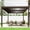 Brown, variant on Domi Outdoor Living 10'x10' Aluminum Louvered Pergola w/ Adjustable Roof, Built-in Gutter System, Rustproof Frame for Patio, Lawn, Deck & Backyard, White
