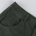 thumbnail image 7 of GXIPO Womens Mid Rise Cord Barrel Jeans Casual Baggy Wide Leg Corduroy Cropped Ankle Pants with Pockets Dark Green S, 7 of 7