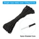 thumbnail image 3 of Cuerda de paracord reflectante de 65 pies para camping de 3mm, paquete de 3 cuerdas para tienda de nylon color negro, 3 of 6