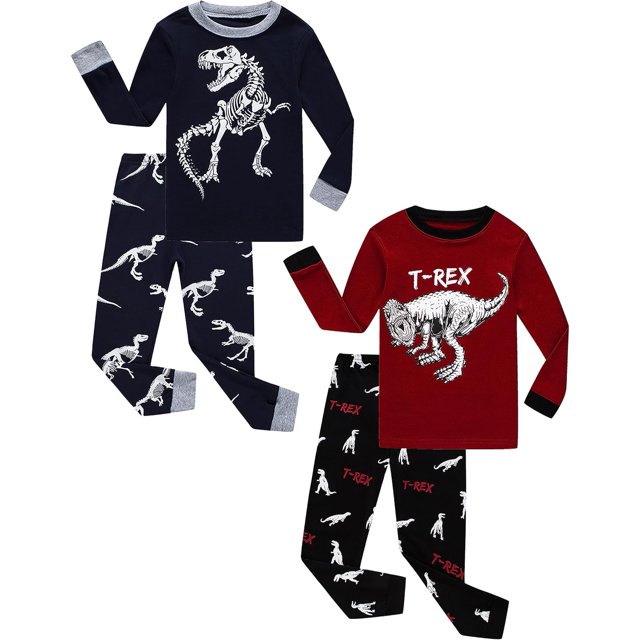 KikizYe Conjunto de pijamas para niños Pijamas para niños Pijamas navideños de manga larga para niños
