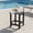 Black, variant on Yardi Yard 14 Inch Square Weather-Resistant Adirondack Side Table-White, Outdoor Coffee Side End Table for Outside Patio Storage