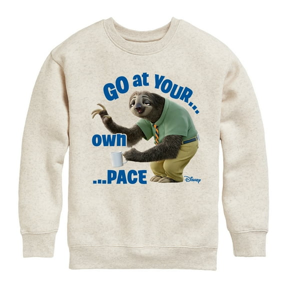 Disney Zootopia - Your Own Pace  - Toddler & Youth Crewneck Fleece Sweatshirt