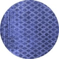 thumbnail image 1 of Ahgly Company Machine Washable Indoor Round Oriental Blue Industrial Area Rugs, 7' Round, 1 of 4