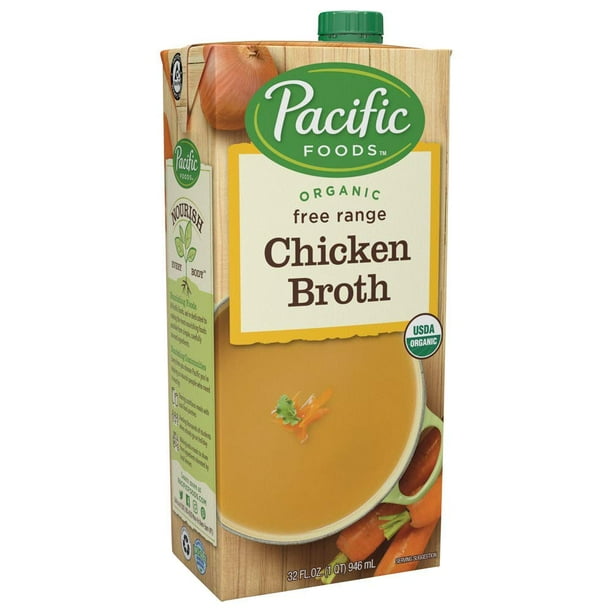 (2 Pack) Pacific Foods Organic Low Sodium Chicken Broth, 32Ounces
