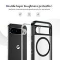 thumbnail image 2 of Dteck Magnetic & Seamless Stand for Google Pixel 9 Pro XL, Compatible with MagSafe, Military Grade Drop Protection, Slim Frosted Rugged Kickstand Phone Case for Google Pixel 9 Pro XL,Matte Black, 2 of 7