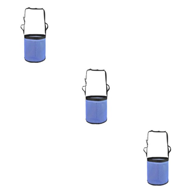 Destyer Convenient PVC Mesh Bag for Slow Feeding Grain Horse Feedbag Blue 24x24.5cm 3Set
