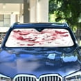 thumbnail image 4 of WOBOGO Red Butterfly Pink Floral Car Windshield Sunshades Autopilot Lightweight Accordion Sun Visor 55×27.6in, 4 of 8