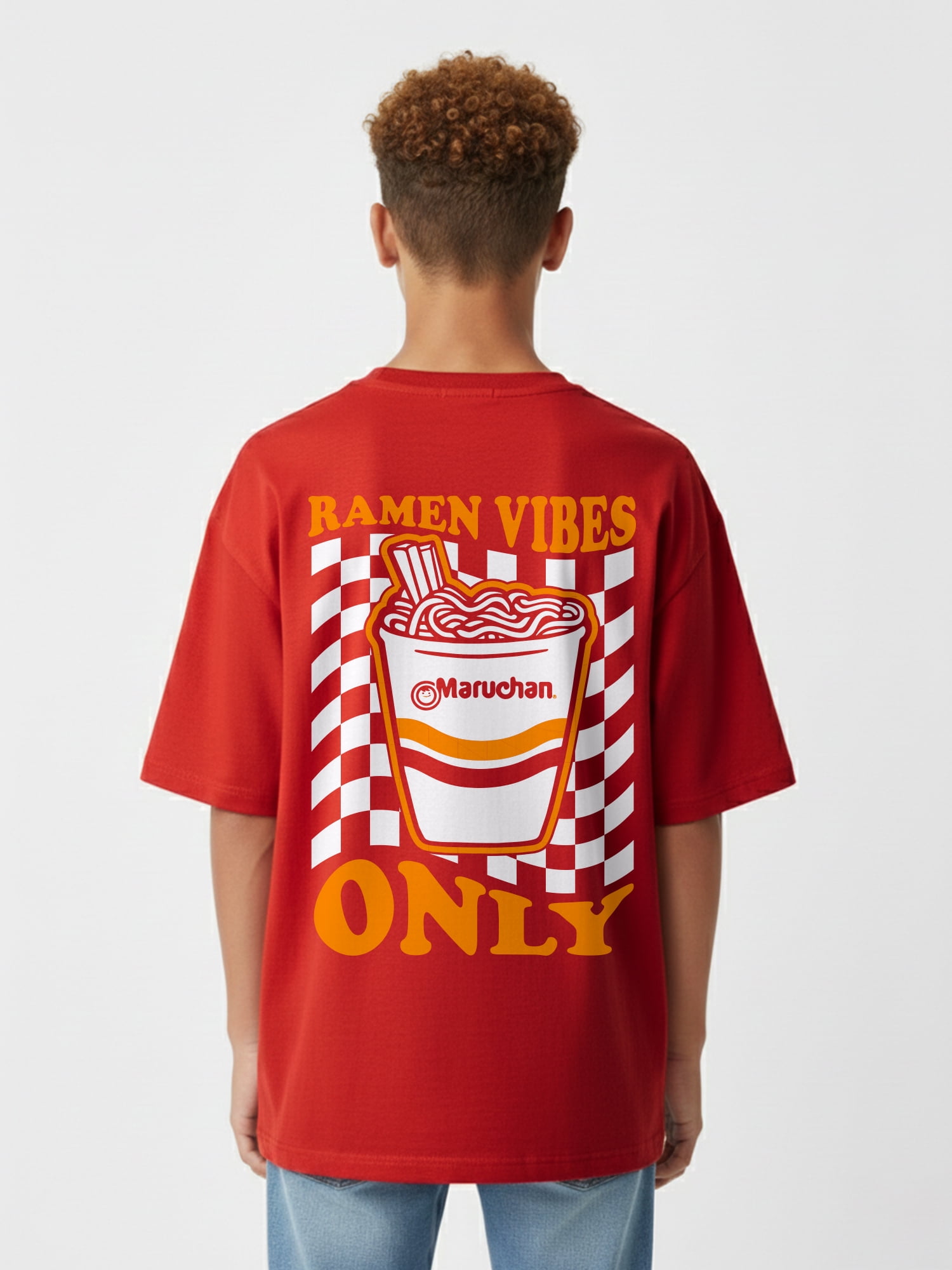 Maruchan, Boys' Elevated Front and Back Graphic T-Shirt, Ramen Vibes, Sizes 4-18