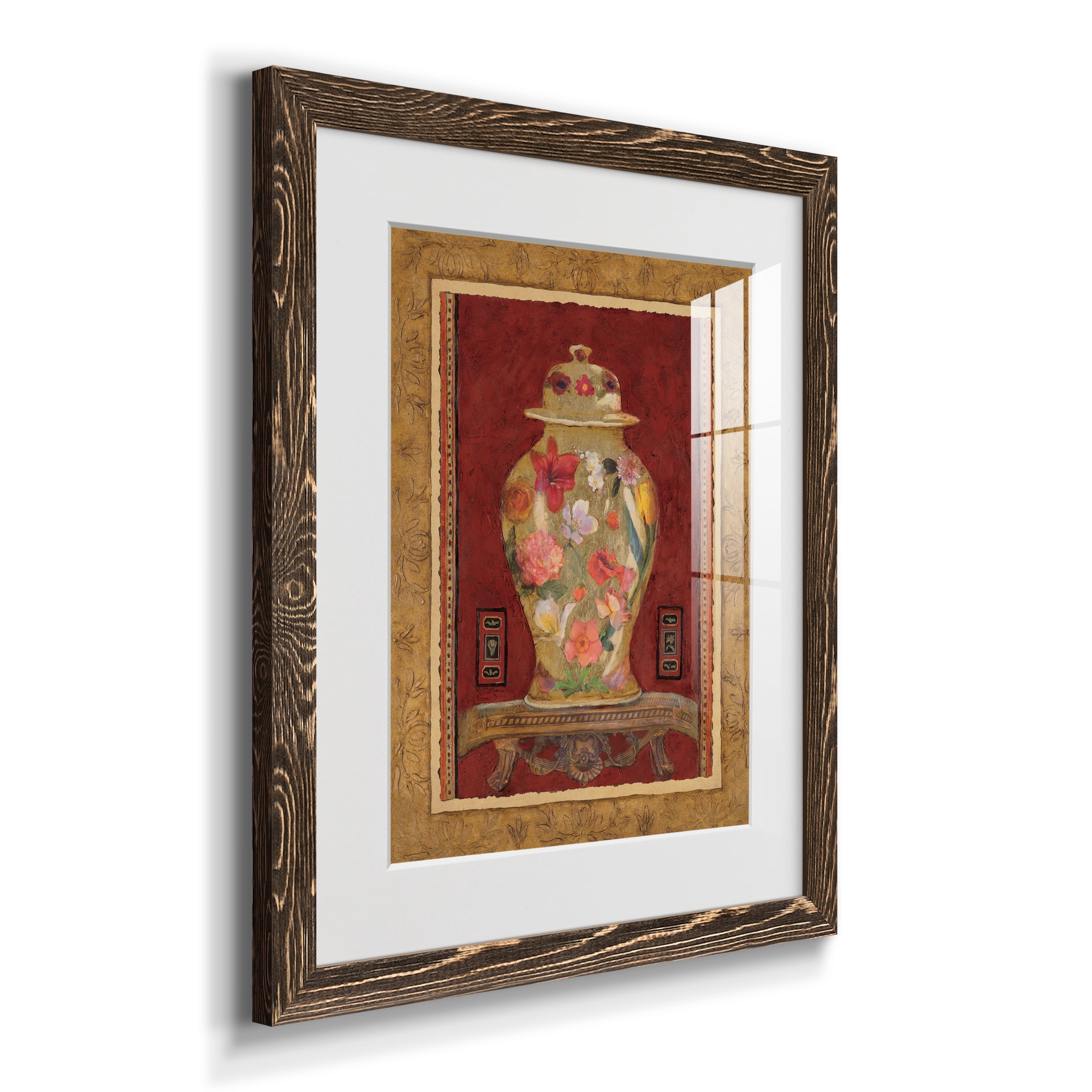 Romantic Urn I - Premium Framed Print - Ready to Hang - 17 x 20 - Walnut Frame