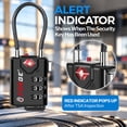 thumbnail image 3 of Forge TSA Approved Combination Luggage Locks, Black 4 Pack, 3 of 8