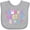 AC-Heather Grey, variant on Inktastic Happy Easter with Bunny Face and Easter Eggs Girls Baby Bib