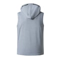 thumbnail image 5 of Mens Casual Slim Fit Zip-up Sleeveless Hoodie Lightweight Workout Tank Tops Gym Hoodies Gray, 5 of 5
