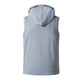 thumbnail image 2 of Ceisia Men's Hooded Zip-Up Sports Vest Summer Sleeveless Athletic Hoodie with Pockets Gray XL Gifts, 2 of 4