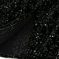 thumbnail image 4 of Dpytoraw Sequined Skirt Slit Straight Long Skirt Hugging Skirt Black One Size, 4 of 4