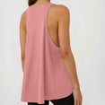 thumbnail image 5 of MIXUE Boho Tops For Women Summer Solid Color Round Neck Sleeveless Sports Yoga Vest Pullover Shirts For Women T Shirts Sportswear,Pink,L, 5 of 7