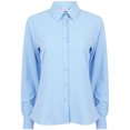 thumbnail image 5 of Henbury- Camisa de trabajo de manga larga transpirable antibacterias para mujer (Azul claro), 5 of 5