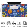 thumbnail image 5 of Long Mouse Pads for Desk,Pioneer Flower Floral Print Pattern Desk Mats on Top Of Desks, Desk Mouse Pad Extra Large with 3mm Non-Slip Base and Stitched Edge for Gaming,Office,Work,Home 47.3"x23.6", 5 of 6