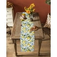thumbnail image 5 of Eucalyptus Lemon Table Runner 72 Inches, Sage Green Leaf Blue Flower Fruit Bed Runner Dresser Scarves Tabletop for Indoor Outdoor Parties/Ceremony/Banquet, 13" x 72", 5 of 8