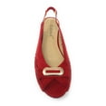 thumbnail image 5 of Victoria K Women's Bow With Gold Buckle Ballerina Flats, 5 of 5