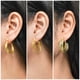 thumbnail image 2 of JeenMata Conjunto de Tres Elegantes Pendientes de Aro en Paquete Múltiple, Bañados en Oro Amarillo, 2 of 5