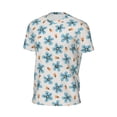 thumbnail image 6 of Wukai Flower Leaves Print Men's Short-Sleeved Mesh T-Shirt,Quick-Dry Short Sleeve Workout T-Shirt-X-Small, 6 of 8