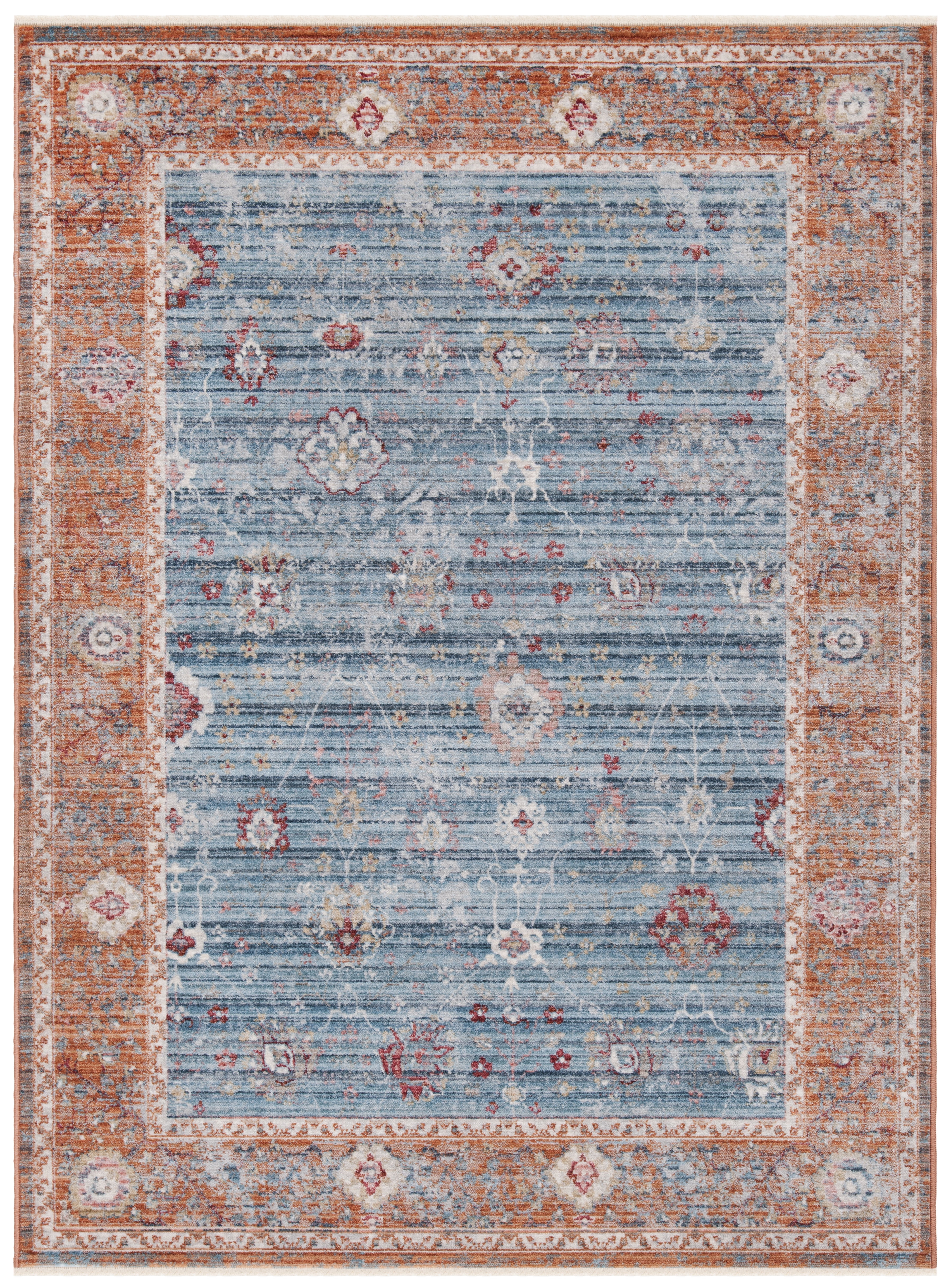Safavieh Kenitra Xzavier Geometric Polyester Area Rug, Blue/Red, 8' x 10'