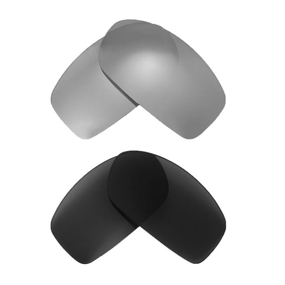 Walleva 2 Paris Polarized Replacement Lenses For Bolle Recoil Sunglasses-Titanium   Black