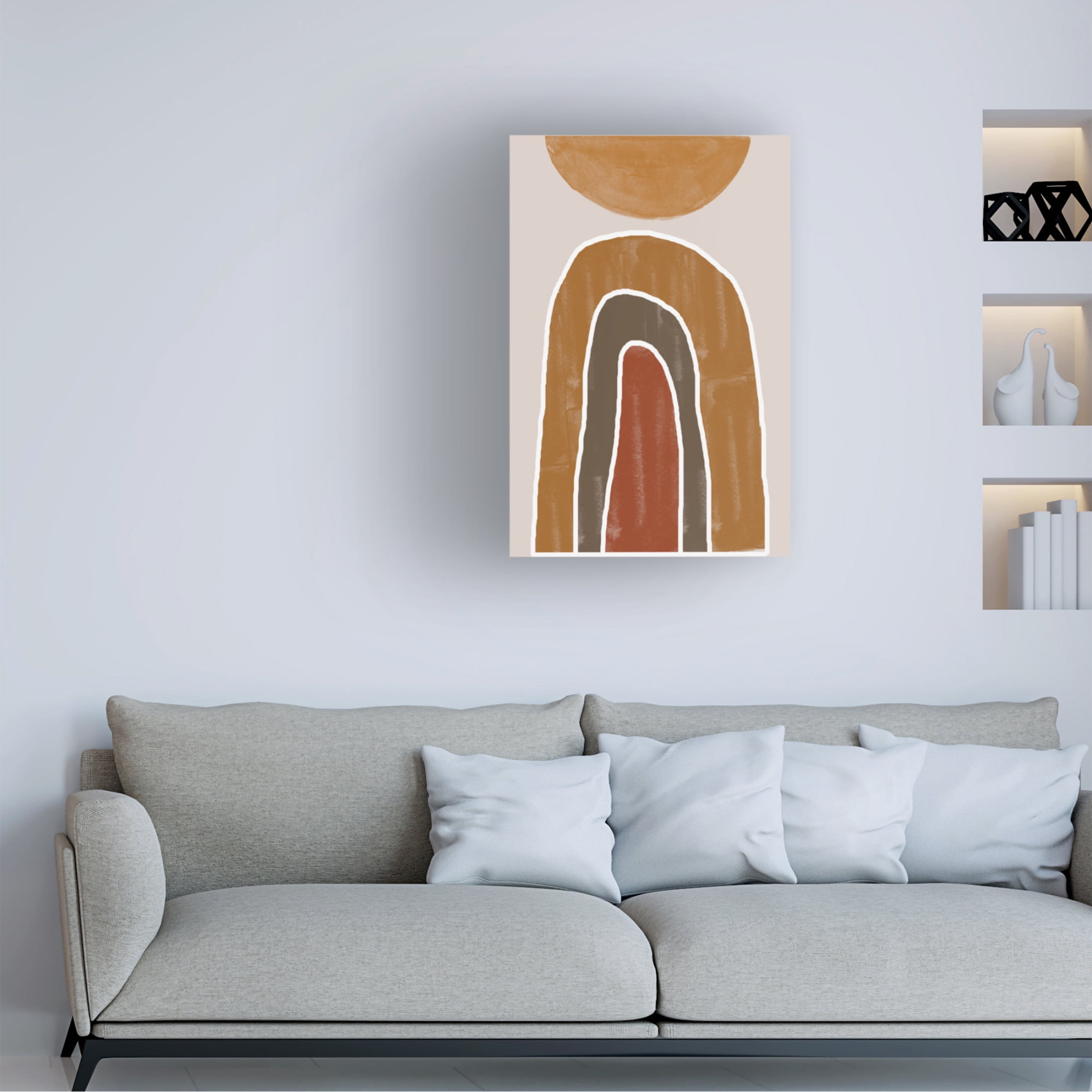Trademark Fine Art THE MIUUS STUDIO Abstract Rainbow Canvas Wall Art