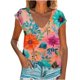 thumbnail image 1 of Pantalones Cortos para las Mujeres Sexy Impreso Camiseta de Manga Corta, de Moda Cuello Redondo Suéter Superior, 1 of 5