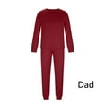 thumbnail image 2 of Fjofpr Family Christmas Pajamas Matching Sets Christmas Man Daddy Solid Blouse Tops+Pants Family Clothes Pajamas, 2 of 7