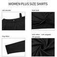 thumbnail image 4 of LANREMON Long Sleeve Cold Shoulder Plus Size Tunic Tops for Women Trendy Fall Casual Twist Knot Oversized T Shirts Blouse Black, 4 of 4