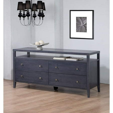 Aristo Burnt Dark Grey Black 4 Drawer Dresser Walmart Com
