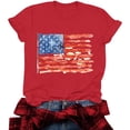 thumbnail image 6 of 4th of July Shirts USA Shirt: American Flag Shirt Women Oversized - Patriotic Tshirt - USA Stars Stripes Tee Tops, 6 of 6