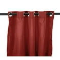 thumbnail image 4 of Jordan Manufacturing 54" x 84" Pompeii Red Solid Grommet Semi-sheer Outdoor Curtain Panel, 4 of 8