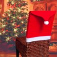 thumbnail image 3 of Cubierta trasera de la silla del sombrero de Papá Noel de Navidad, decoración de la cena de Navidad Decoración de la cubierta de la silla de comedor roja, 60 cm x 50 cm Ormromra 2034548-1, 3 of 8