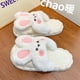 thumbnail image 5 of Zapatilla de algodón de invierno pantuflas de algodón de conejo lindo lavable extraíble para el hogar Anggrek Otros, 5 of 8
