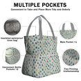 thumbnail image 3 of Gray Christmas Tree Pattern Drawstring Lunch Bag Women - Drawstring Lunch Bag Insulated for Work Office - Stain-Resistant Large Lunchbags for Women with Multi-Pockets, 3 of 6
