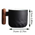thumbnail image 3 of Coffee Cup Wooden Handle Coffee Mug Tea Mug Gradient Glaze Exquisite Ceramic Small Mugs, 3 of 4