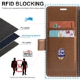 thumbnail image 4 of For Magsafe Case for OnePlus 12 10 Pro Magnetic Flip Leather Phone Case for OnePlus 9 10 Pro Wireless Charger Card Wallet Cover (Brown,For OnePlus 9 Pro), 4 of 7