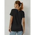 thumbnail image 6 of Womens Short Sleeve Basic Shirts Crewneck Tees Loose Fit Fashion Tops Casual Summer Clothes, 6 of 6