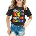 thumbnail image 2 of Letdown 100 Days of School Unisex Kids 100th Day of School Kids T-Shirt Shorts Sleeve Tee Baggy Soft Tops (Black,3-4 Years), 2 of 4