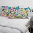 thumbnail image 4 of Colorful Flip Flops Pillow Covers 12"x20", Summer Blue Beach Ocean Soft Brushed Microfiber Breathable Throw Pillow Covers, Decorative Pillowcase with Zipper for Couch Sofa Bedroom Living Room, 4 of 9