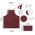 thumbnail image 7 of Red Black Checkered Pattern Apron-Garden Aprons for Women with Pockets-Cotton Linen Waterproof Kitchen Cooking Gardening Aprons Adjustable for Kitchen,Cooking,BBQ and Salon 33x27 Inch, 7 of 7