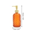 thumbnail image 4 of Unique Bargains 1 Pc Cylinder Argyle Soap Dispenser 13.53oz Orange Gold Tone, 4 of 6
