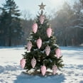 thumbnail image 3 of Bwiyojiz Christmas Decorations Home Decor Count 8pcs Hanging Ornaments Tree Pendant Plastic Shaped Ball, Gifts for Sisters, Pink, 3 of 5